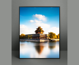 Poster On Wall Mockup PSD Template - Wall Display
