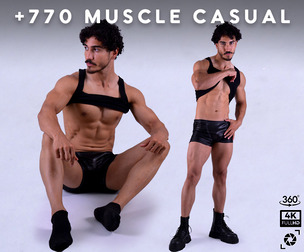 +770 Muscle Casual Reference Pictures – Vol 08 | 360° Shots