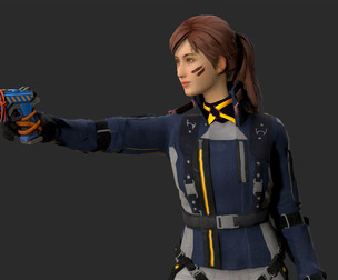 Lucy _ Warrior Female Game Ready Character