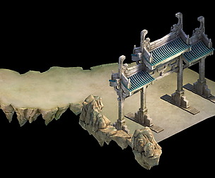 Taoist comprehension scene - Taoist gate arch 01