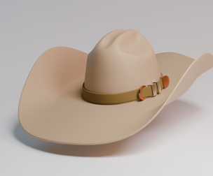 3D model of a Cattleman cowboy hat