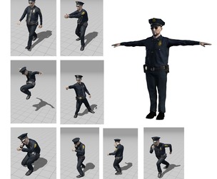 Low Poly Police Officer 3D Character – Game Ready, Rigged and Animated | Unity, Unreal, Blender