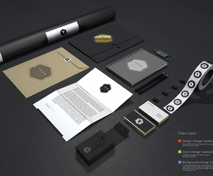 Corporate Branding Identity Mockup PSD Template - Stationery & Packaging Set