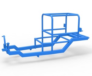 Frame of Vintage Supermodified stock car V2 Scale 1:25