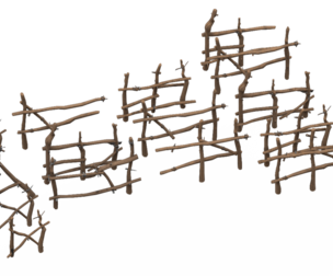Modular Rustic Wooden Fence Pack