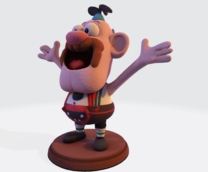 Uncle Grandpa 3D Model – Low Poly Cartoon Character