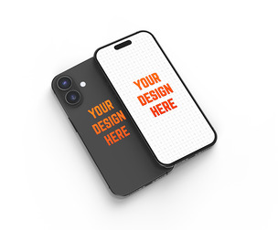 Dual iPhone Screen & Back Mockup PSD Template - Branding Display
