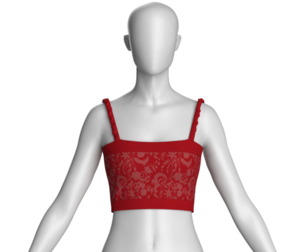 Girls Printed Crop Top V2 | Marvelous / Clo3d / obj / fbx