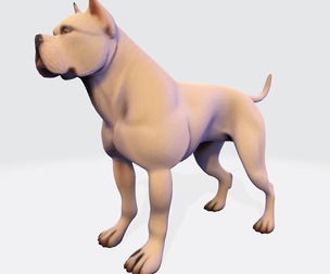 Dog Argentin – Rig-Ready Low-Poly 3D Model with Texture for Animation, Games & 3D Printing