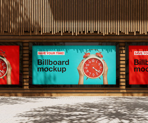 Billboard Mockup PSD Template - Architectural Facade