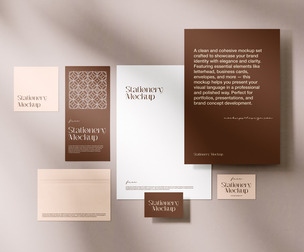 Minimal Stationery Mockup PSD Template - Elegant Brand Identity Kit