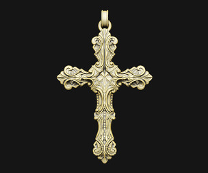 Cross relief laser artcam print carving aspire gothic krest baro