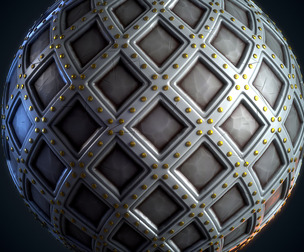 Metal with Rivets (Stylized) - VOL 01 - SBsar & Maps