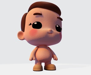 Cute Chibi Boy 3D Print Model