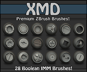 ZBrush IMM Boolean Brushes