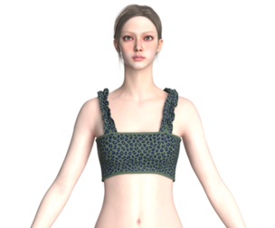 Girls Printed Crop Top V3 | Marvelous / Clo3d / obj / fbx