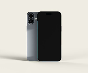Dual-View Smartphone Mockup PSD Template - Front Screen & Back Camera Display