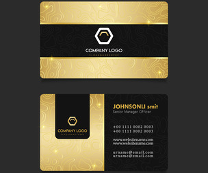 Luxurious Golden Business Card, Modern, Elegant Pattern, EPS File