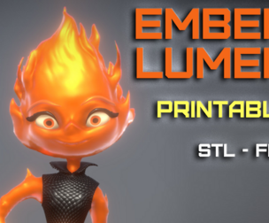 Pixar Elemental Ember Lumen printable