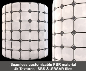 Stylized Tile Material and Textures