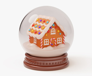 Gingerbread Snow Globe