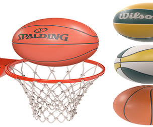 Basketball net and Basketballs