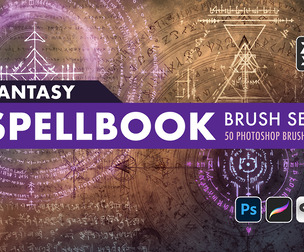 Fantasy Spell Book Brush Set