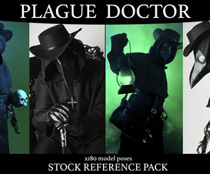 Plague Doctor - Fantasy stock model reference pack
