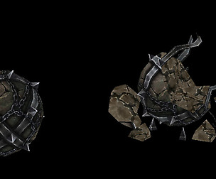 Game Model Arena - Desert Area boulder trap 01
