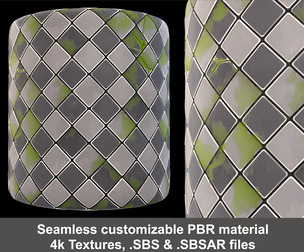 Stylized Tile Material and Textures