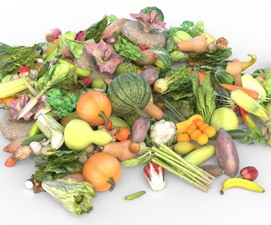 Vegetables pile