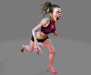 Cursed Sprinter – Stylized Horror Runner 3D Print Model | Dynamic Pose STL for Resin & FDM