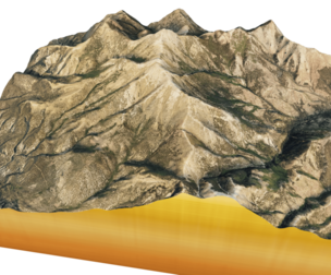 Mount Ellen 3D model terrain