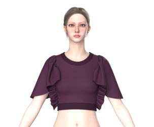 Girls Fashion Bralette Top V4 | Marvelous / Clo3d / obj / fbx