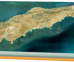 Kasos island full 3D model terrain