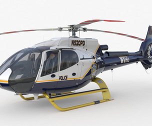 Airbus H130 Police High Detail 3ds max Vray 3D model
