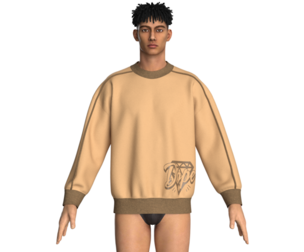 Men Pipping With Printed Sweatshirt  | Marvelous / Clo3d / obj / fbx
