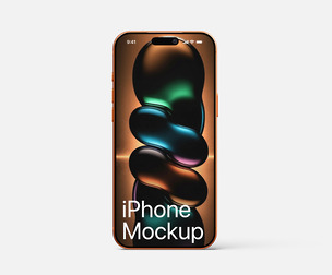 iPhone 17 Mockup PSD Template - Front View Screen Display