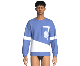 Men Printed Pocket Sweatshirt | Marvelous / Clo3d / obj / fbx