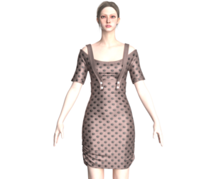 Girls Fashion Party Dress V2 | Marvelous / Clo3d / obj / fbx