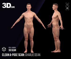 Clean A Pose 3D Scan | Charlie Dean Nude