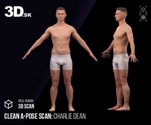 Clean A Pose 3D Scan | Charlie Dean Underwear