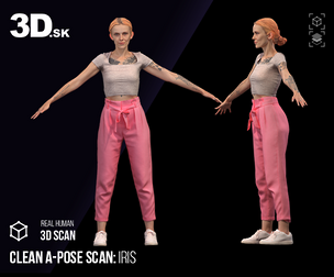 Clean A Pose 3D Scan | Iris Clothed