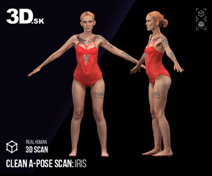 Clean A Pose 3D Scan | Iris Underwear