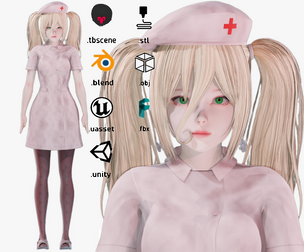 Halloween costume 0002 - Rig - Unreal - Unity - Blender - Animated - Realistic Female Character