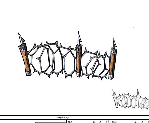 Game Model Arena - inferno Area barbed wire 01