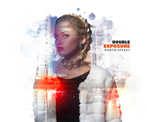 Dobule Exposure Photo Effect PSD Template