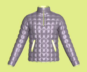 Casual Men Zip Up Winter Padded Jacket - Outwear | Marvelous / Clo3d / obj / fbx