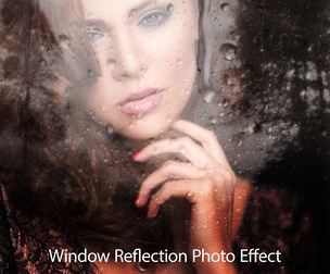 Window Reflection Photo Effect PSD Template