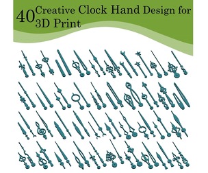 40 creative 3D Print clock hands for wall clocks
